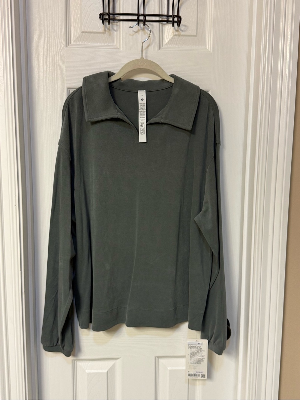 NWT Lululemon Softstreme Pique Oversized  Long-Sleeve Polo